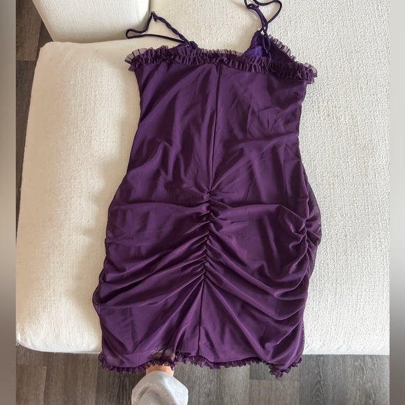Purple Ruffled Dress - Picture 4 of 5